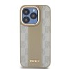 DKNY PU Leather Checkered Pattern Magsafe Zadní Kryt pro iPhone 15 Pro Max Beige