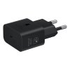 EP-T2510XBE Samsung USB-C 25W Cestovní nabíječka + USB-C Datový Kabel Black (Pošk. Balení)