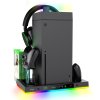 iPega XBX024S Multifunkční Nabíjecí RGB Stojan s Chlazením pro Xbox