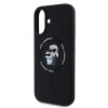 Karl Lagerfeld Liquid Silicone Karl and Choupette MagSafe Zadní Kryt pro iPhone 16 Black