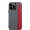 AMG Liquid Silicone Vertical Logo MagSafe Zadní Kryt pro iPhone 15 Pro Max Grey