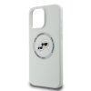 Karl Lagerfeld Liquid Silicone K&CH Heads MagSafe Zadní Kryt pro iPhone 16 Pro Max Beige