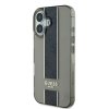 Guess IML Middle 4G Stripe Zadní Kryt pro iPhone 16 Black