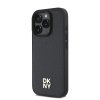 DKNY PU Leather Repeat Pattern Stack Logo MagSafe Zadní Kryt pro iPhone 16 Pro Black