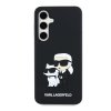 Karl Lagerfeld 3D Rubber Karl and Choupette Zadní Kryt pro Samsung Galaxy S24 FE Black
