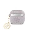 Guess 4G Script PC/PU Charm Pouzdro pro AirPods 4 Pink