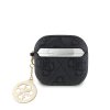 Guess 4G Script PC/PU Charm Pouzdro pro AirPods 4 Black