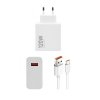 Xiaomi MDY-14-EE USB-A 120W Cestovní Nabíječka + USB-C 6A Datový Kabel White