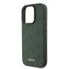 DKNY PU Leather Grid Pattern Magsafe Zadní Kryt pro iPhone 16 Pro Max Green