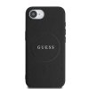 Guess PU Grained Classic Logo MagSafe Zadní Kryt pro iPhone SE4 Black