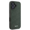 DKNY PU Leather Grid Pattern Magsafe Zadní Kryt pro iPhone 16 Green