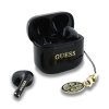 Guess Classic Logo Charm TWS Bezdrátová Sluchátka Black
