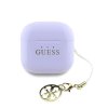 Guess Classic Logo Charm TWS Bezdrátová Sluchátka Purple