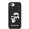 Karl Lagerfeld 3D Rubber Karl and Choupette Zadní Kryt pro iPhone 16e Black