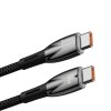 Baseus Glimmer Series Fast Charging Datový Kabel USB-C - USB-C 100W 2m Black