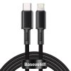 Baseus High Density Braided Series Fast Charging Datový Kabel USB-C - Lighting 20W 2m Black