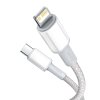 Baseus High Density Braided Series Fast Charging Datový Kabel USB-C - Lighting 20W 2m White
