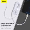 Baseus Cafule Metal Series Datový Kabel USB-C - Lighting 20W 2m White