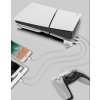 iPega P5S008 Horizontální Stojan s USB HUB pro PS5 Slim/PS5 Pro White (Pošk. Balení)