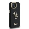 Guess PU Grained 4G Logo Stand Camera Frame Zadní Kryt pro iPhone 15 Black