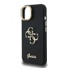 Guess PU Grained 4G Logo Stand Camera Frame Zadní Kryt pro iPhone 15 Black