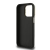 Guess PU Grained 4G Logo Stand Camera Frame Zadní Kryt pro iPhone 15 Pro Black