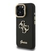 Guess PU Grained 4G Logo Stand Camera Frame Zadní Kryt pro iPhone 15 Pro Max Black
