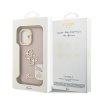 Guess PU Grained 4G Logo Stand Camera Frame Zadní Kryt pro iPhone 16 Pink