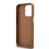 Guess PU Grained 4G Logo Stand Camera Frame Zadní Kryt pro iPhone 16 Pro Max Brown