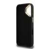 Guess PU 4G Metal Logo Stand Camera Frame Zadní Kryt pro iPhone 16 Black
