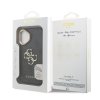 Guess PU 4G Metal Logo Stand Camera Frame Zadní Kryt pro iPhone 16 Black