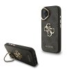 Guess PU 4G Metal Logo Stand Camera Frame Zadní Kryt pro iPhone 16 Black