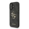 Guess PU 4G Metal Logo Strap Zadní Kryt pro iPhone 16 Black