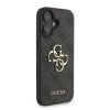 Guess PU 4G Metal Logo Strap Zadní Kryt pro iPhone 16 Black