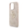 Guess PU 4G Metal Logo Strap Zadní Kryt pro iPhone 15 Pro Pink