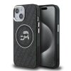 Karl Lagerfeld IML K&CH Heads Repeated Logo MagSafe Zadní Kryt pro iPhone 15 Black