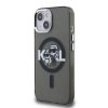 Karl Lagerfeld IML Glitter Karl and Choupette Sketch MagSafe Zadní Kryt pro iPhone 15 Black