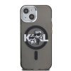 Karl Lagerfeld IML Glitter Karl and Choupette Sketch MagSafe Zadní Kryt pro iPhone 15 Black