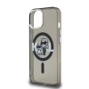 Karl Lagerfeld IML Glitter Karl and Choupette Sketch MagSafe Zadní Kryt pro iPhone 15 Black