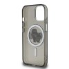 Karl Lagerfeld IML Glitter Karl and Choupette Sketch MagSafe Zadní Kryt pro iPhone 15 Black