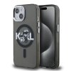 Karl Lagerfeld IML Glitter Karl and Choupette Sketch MagSafe Zadní Kryt pro iPhone 15 Black