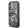 Karl Lagerfeld Liquid Glitter Scattered Choupette Zadní Kryt pro iPhone 16 Black