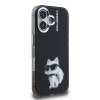 Karl Lagerfeld IML Aquarelle Choupette Zadní Kryt pro iPhone 16 Black