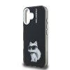 Karl Lagerfeld IML Aquarelle Choupette Zadní Kryt pro iPhone 16 Black