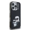 Karl Lagerfeld IML Aquarelle Karl and Choupette Zadní Kryt pro iPhone 16 Pro Black