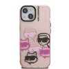 Karl Lagerfeld IML Multi K&CH Heads Zadní Kryt pro iPhone 15 Pink