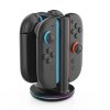 iPega SW2051 Nabíjecí Stanice s RGB pro JoyCon Ovladače Nintendo Switch 2 Black