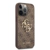 Guess PU 4G Metal Logo Zadní Kryt pro iPhone 13 Pro Max Brown