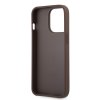 Guess PU 4G Metal Logo Zadní Kryt pro iPhone 13 Pro Max Brown