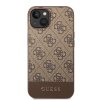 Guess 4G Stripe Zadní Kryt pro iPhone 14 Brown